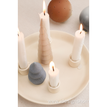 Candle Holders With Tray For Home Decoration